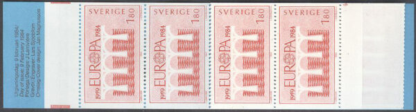 Sverige - F H 349 cyls 2 fot Europa CEPT 1984, kpl **