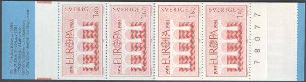Sverige - F H 349 kn Europa CEPT 1984, kpl **