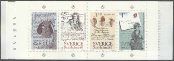 Sverige - F H 353 A cyls 2 + kn Stockholmia 86 II, kpl ** DUBBEL