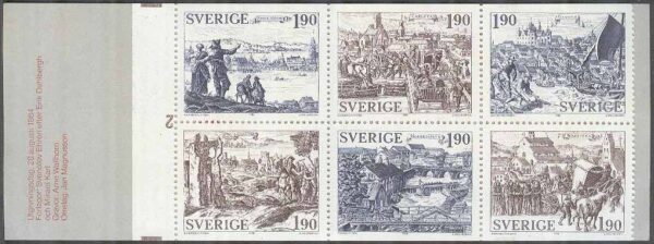 Sverige - F H 354 a cyls 2 + RT Äldre städer, kpl ** DUBBEL