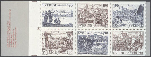 Sverige - F H 354 b cyls 2 Äldre städer, kpl **