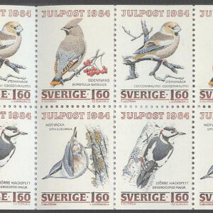 Sverige – F H 355 IIa Julpost 1984 – Vinterfåglar, kpl **