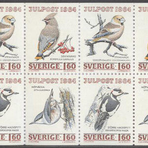 Sverige – F H 355 Ia Julpost 1984 – Vinterfåglar, kpl **