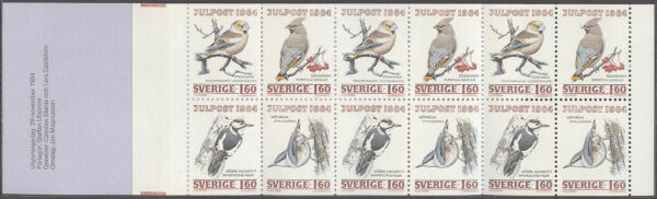 Sverige - F H 355 Ia Julpost 1984 - Vinterfåglar, kpl **
