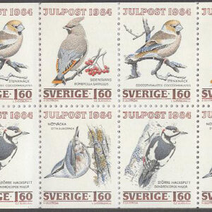 Sverige – F H 355 Ia RT Julpost 1984 – Vinterfåglar, kpl **