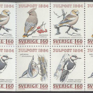 Sverige – F H 355 Ia kn Julpost 1984 – Vinterfåglar, kpl **
