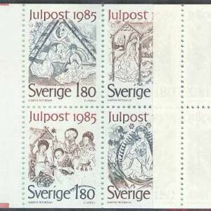 Sverige – F H 362:1 RT streck i IR Julpost 1985, kpl **