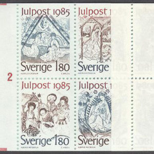 Sverige – F H 362:1 cyls 2 Julpost 1985, kpl **