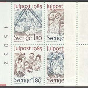 Sverige – F H 362:1 kn Julpost 1985, kpl **