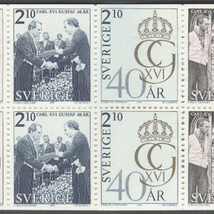 Sverige – F H 369 Carl XVI Gustaf 40 år, kpl **