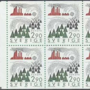 Sverige – F H 370 RT streck saknas Europa CEPT 1986 Natur- & Miljöskydd, kpl **