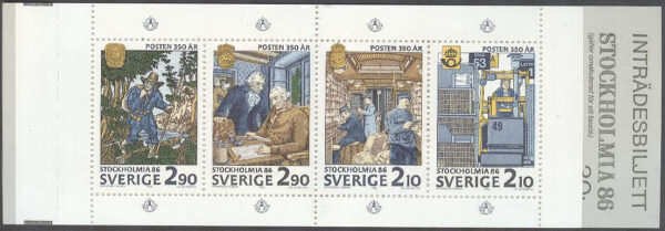 Sverige - F H 371 A1 RT kliché 1 Stockholmia 86 V, kpl **