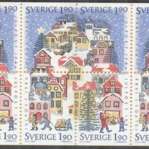 Sverige – F H 372 cyls 1 Julpost 1986 – Stadsmotiv, kpl **