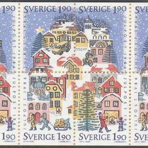 Sverige – F H 372 cyls 2 Julpost 1986 – Stadsmotiv, kpl **