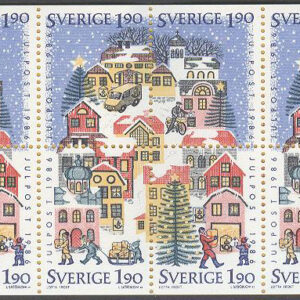 Sverige – F H 372 kn Julpost 1986 – Stadsmotiv, kpl **