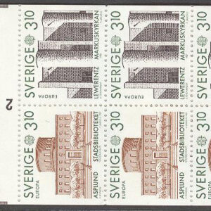 Sverige – F H 375 cyls 2 Europa CEPT 1987 Arkitektur, kpl **