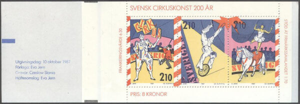 Sverige - F H 379 Svensk cirkuskonst 200 år, kpl **