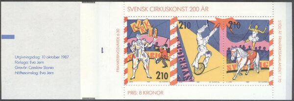 Sverige - F H 379 cyls 1 Svensk cirkuskonst 200 år, kpl **
