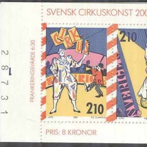Sverige – F H 379 cyls 1 + kn Svensk cirkuskonst 200 år, kpl ** DUBBEL