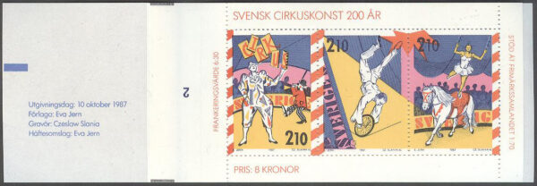 Sverige - F H 379 cyls 2 Svensk cirkuskonst 200 år, kpl **
