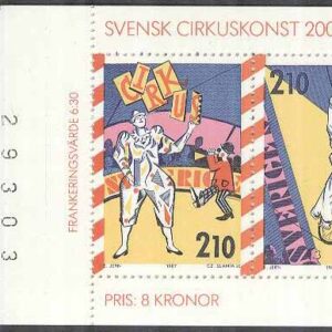 Sverige – F H 379 kn kliché saknad punkt Svensk cirkuskonst 200 år, kpl **
