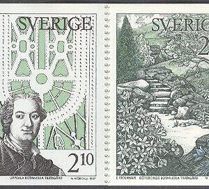 Sverige – F H 380 cyls 1 + RT Botaniska trädgårdar, kpl ** DUBBEL