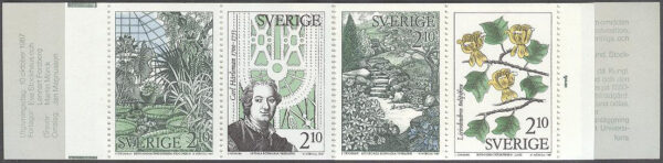 Sverige - F H 380 cyls 1 + RT Botaniska trädgårdar, kpl ** DUBBEL