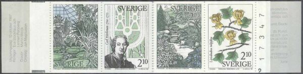 Sverige - F H 380 cyls 2 slinga + kn Botaniska trädgårdar, kpl ** DUBBEL