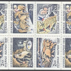 Sverige – F H 381 Julpost 1987 – Folksägner, kpl **