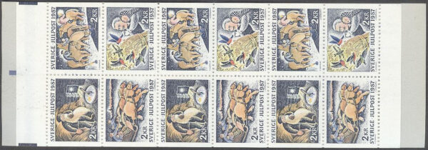Sverige - F H 381 Julpost 1987 - Folksägner, kpl **