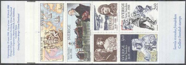 Sverige - F H 384:1 RT New Sweden 1638-1988, kpl **