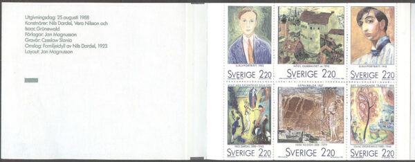 Sverige - F H 387 Svenska konstnärer i Paris, kpl **