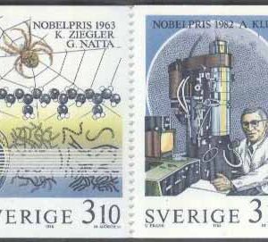 Sverige – F H 391 cyls 2 slinga + kn Nobelpristagare – Kemi, kpl ** DUBBEL