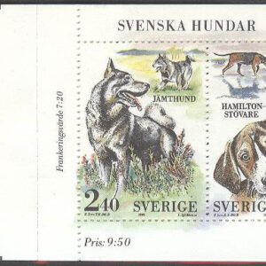 Sverige – F H 399 RT 7,2×1,8 Svenska Hundar, kpl **