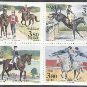 Sverige – F H 405 cyls 2 + kn Ryttar VM 1990, kpl ** DUBBEL