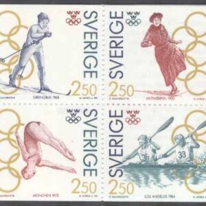 Sverige – F H 417 cyls 1 + kn Olympiskt Guld I, kpl ** DUBBEL