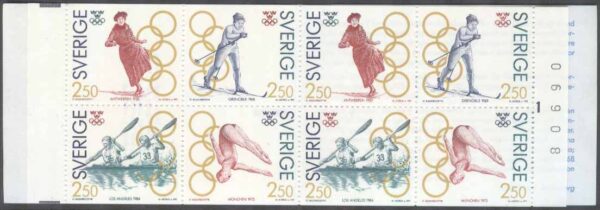 Sverige - F H 417 cyls 1 + kn Olympiskt Guld I, kpl ** DUBBEL