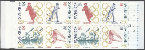 Sverige - F H 417 cyls 2 + kn Olympiskt Guld I, kpl ** DUBBEL