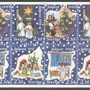 Sverige – F H 421 B:0N cyls 1 Julpost 1991 – Barnböcker, kpl **