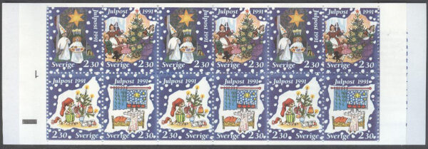 Sverige - F H 421 B:0N cyls 1 Julpost 1991 - Barnböcker, kpl **