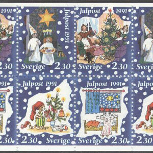 Sverige – F H 421 B:0N kn Julpost 1991 – Barnböcker, kpl **