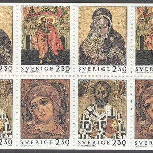 Sverige – F H 432 cyls 1 Julpost 1992 – Ikoner, kpl **