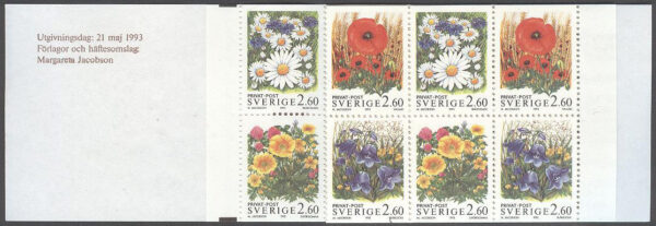 Sverige - F H 436 Rabattfrimärken XV - Sommarblommor, kpl **