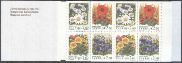 Sverige - F H 436 RT Rabattfrimärken XV - Sommarblommor, kpl **