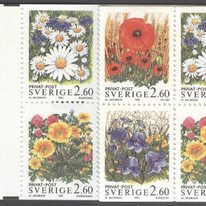 Sverige – F H 436 cyls 2 Rabattfrimärken XV – Sommarblommor, kpl **