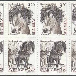 Sverige – F H 444 cyls  1 + kn Lantdjur – Hästar, kpl ** DUBBEL