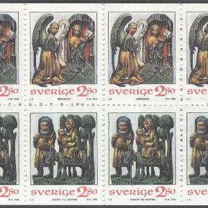 Sverige – F H 453 A cyls 2 + kn Julpost 1994 – Altarskåp, kpl ** DUBBEL