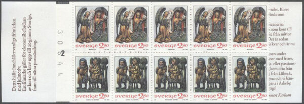 Sverige - F H 453 A cyls 2 + kn Julpost 1994 - Altarskåp, kpl ** DUBBEL