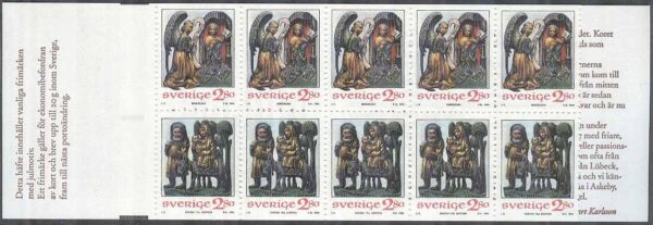 Sverige - F H 453 B RT Julpost 1994 - Altarskåp, kpl **