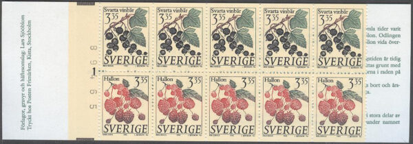Sverige - F H 455 B cyls 1 + kn Bär, kpl ** Dubbel